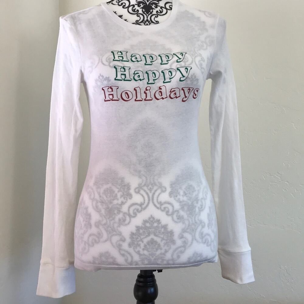 Happy happy holiday old navy top
